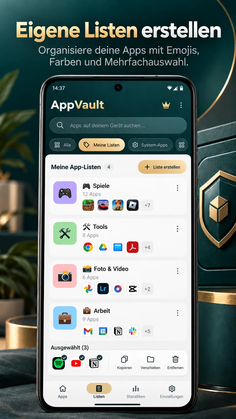 Eigene App-Listen in AppVault