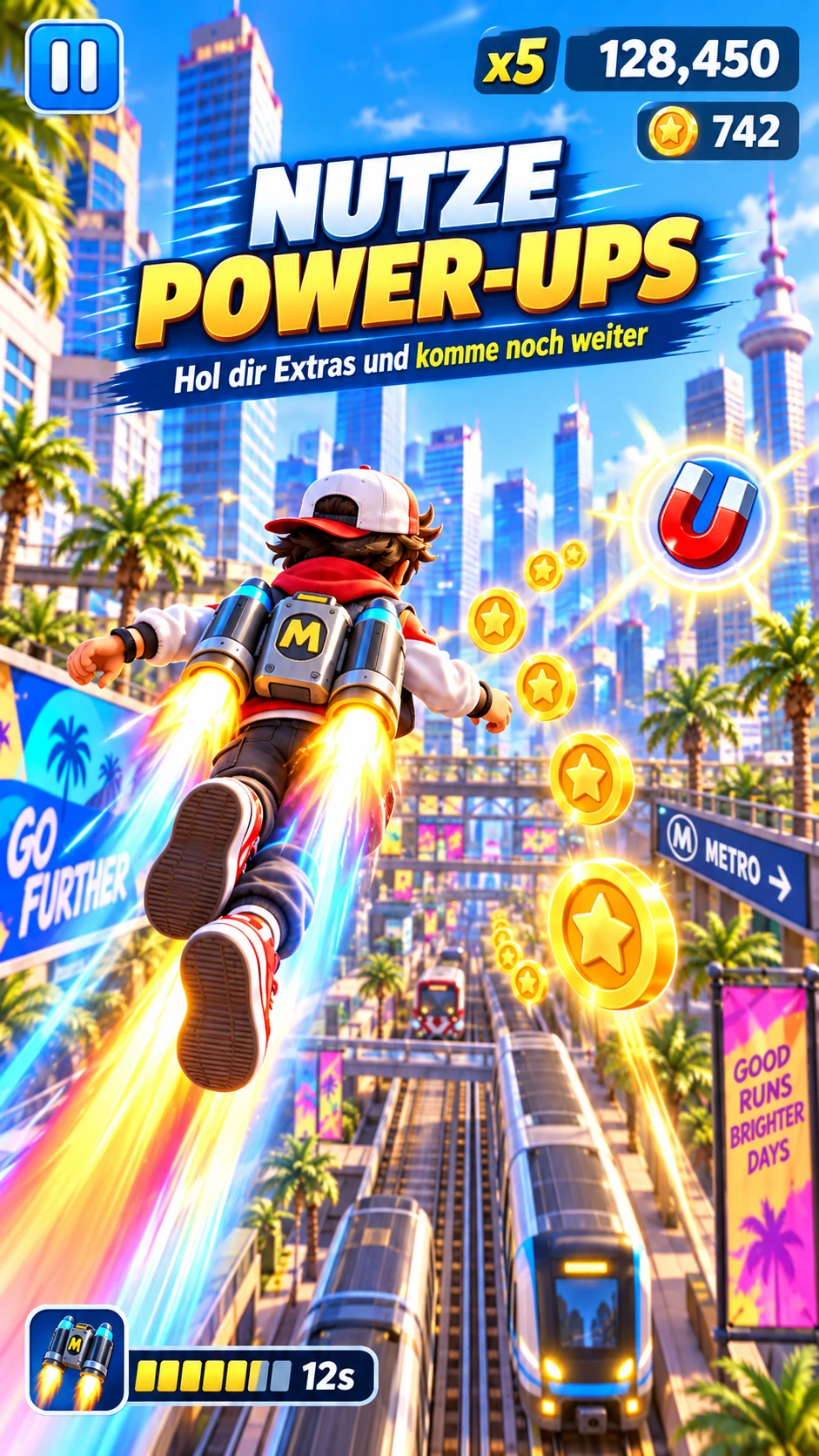 Nutze Power-ups