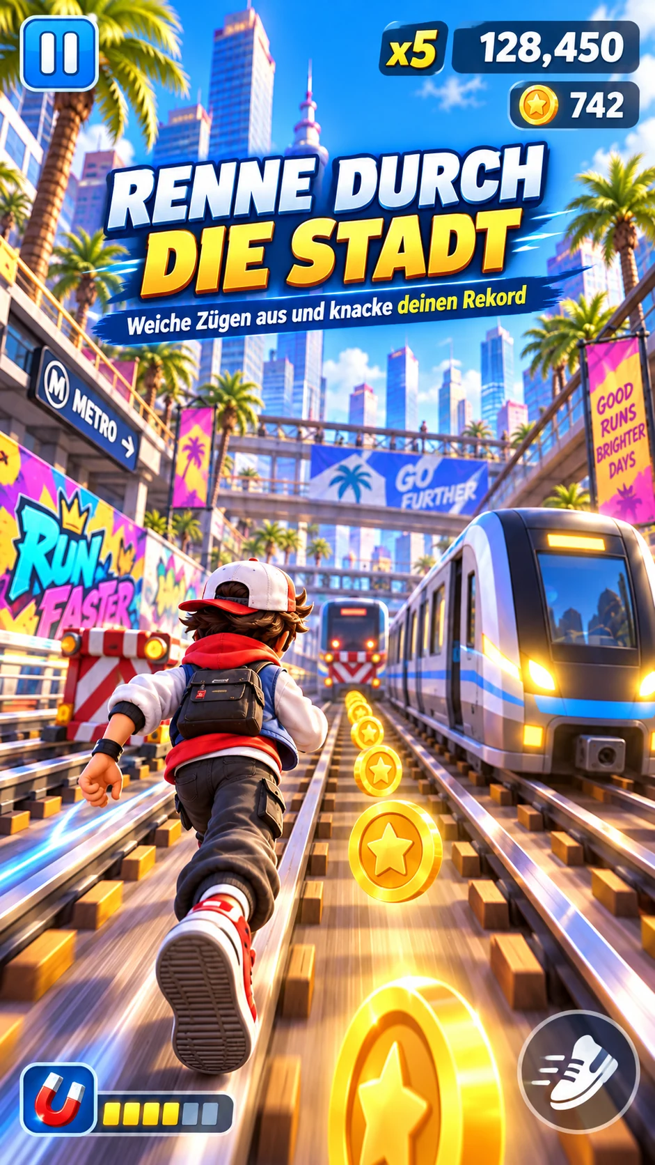 Metro Dash Gameplay auf dem Smartphone